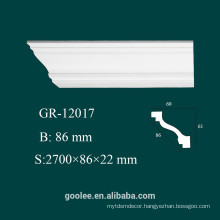Factory Price Indoor and Outdoor Decorative PU Plain Cornice Mouldings for Modern Construction